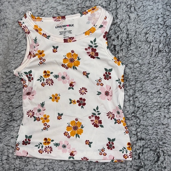 3T Floral Tank Top and Cover Up, Love Rep❤️blic - Picture 2 of 3